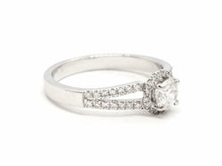 Bague Solitaire Or blanc Diamant - Castafiore