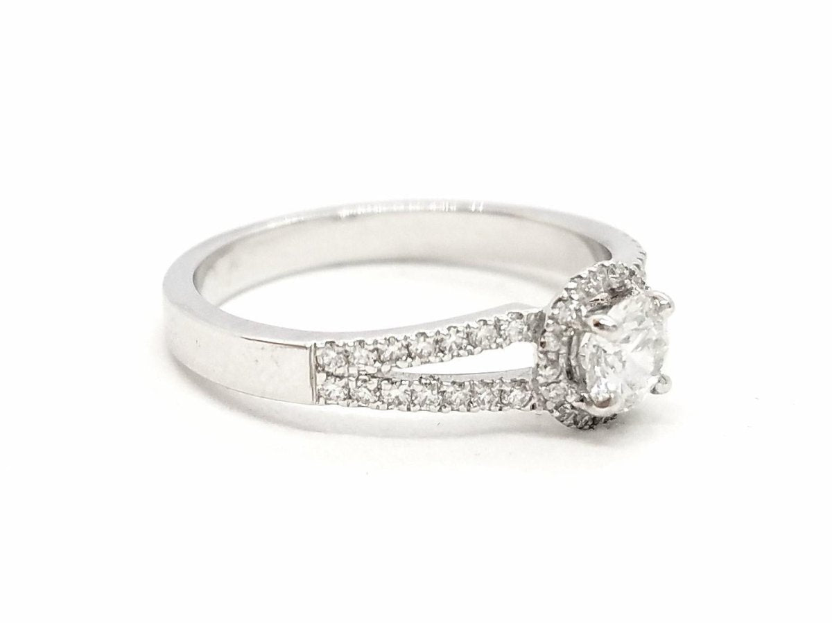 Bague Solitaire Or blanc Diamant - Castafiore