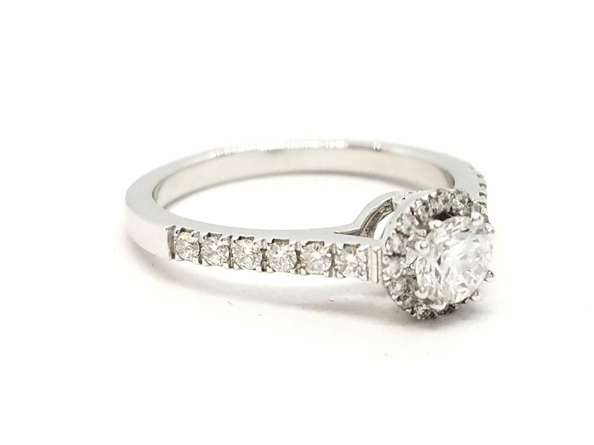 Bague Solitaire Or blanc Diamant - Castafiore