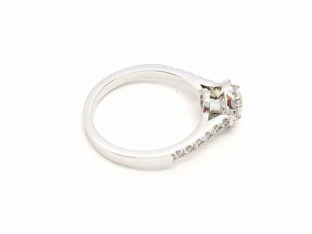 Bague Solitaire Or blanc Diamant - Castafiore