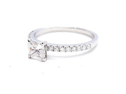 Bague Solitaire Or blanc Diamant - Castafiore
