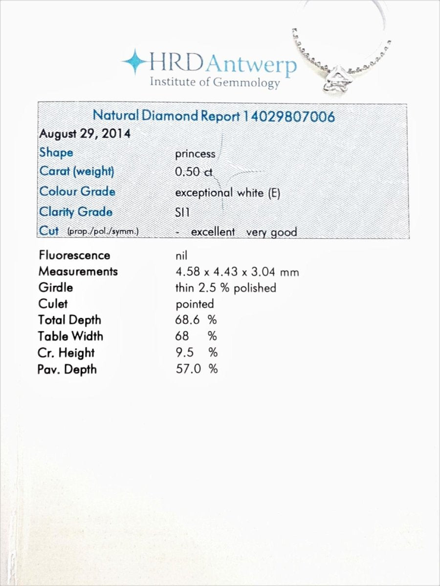 Bague Solitaire Or blanc Diamant - Castafiore