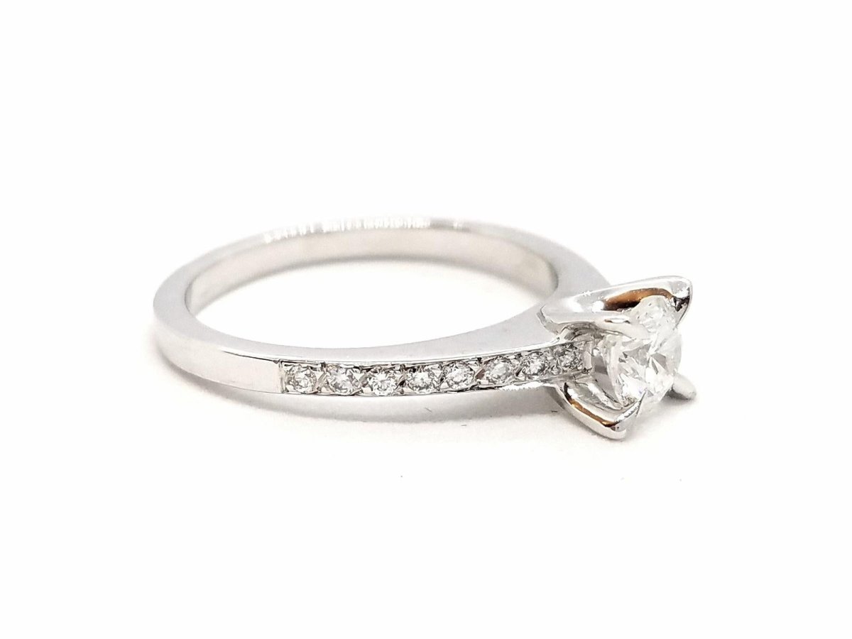 Bague Solitaire Or blanc Diamant - Castafiore