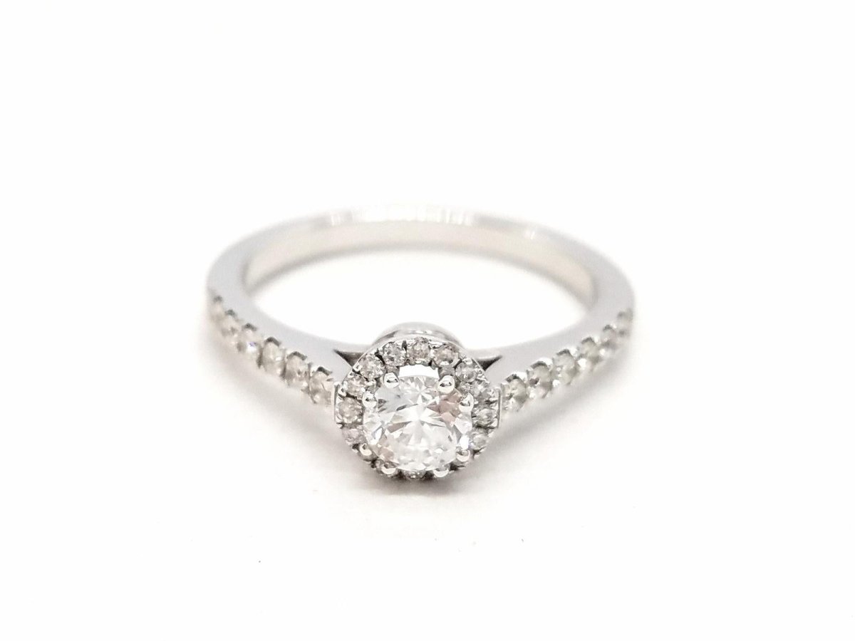 Bague Solitaire Or blanc Diamant - Castafiore