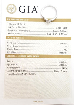 Bague Solitaire Or blanc Diamant - Castafiore