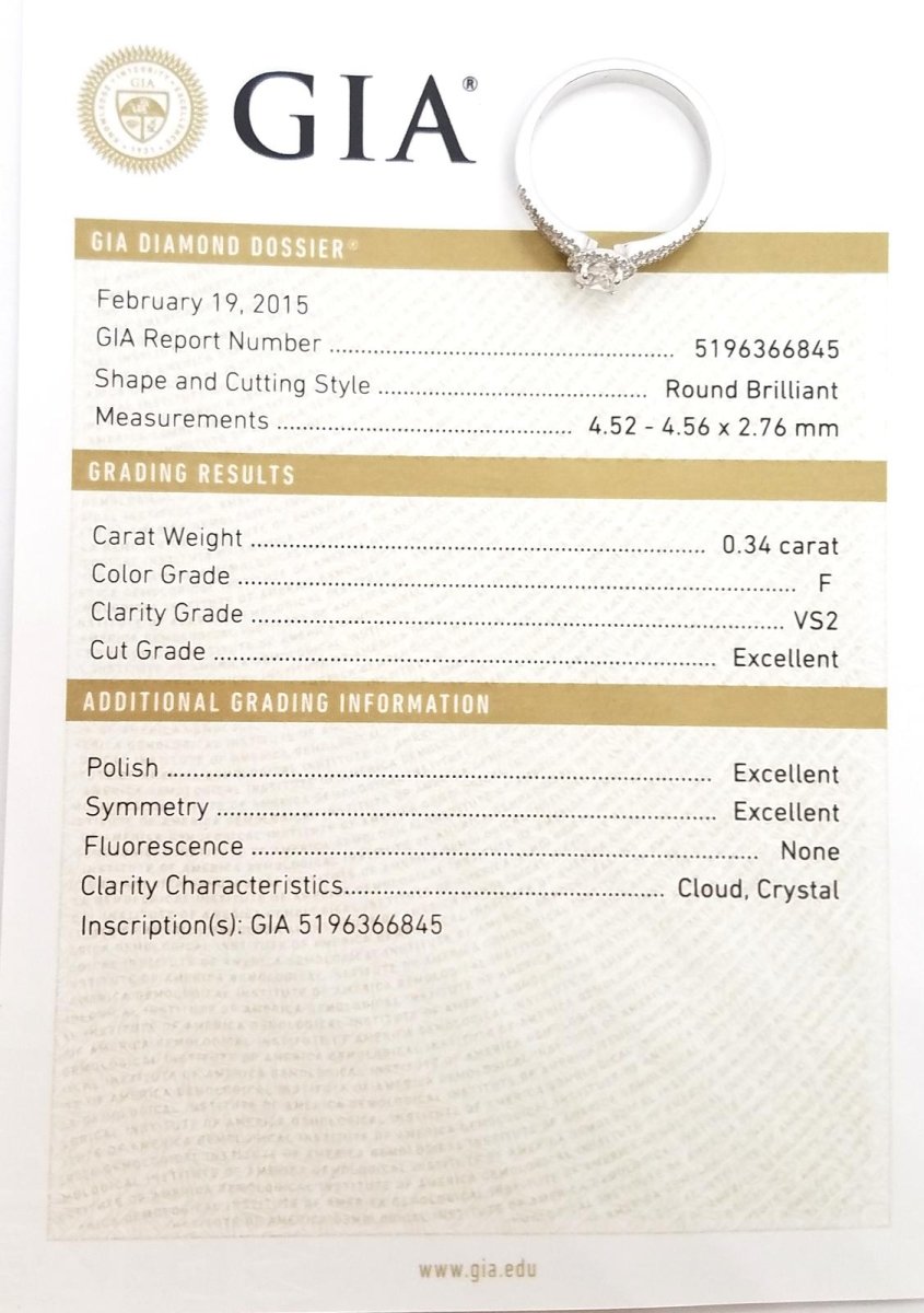 Bague Solitaire Or blanc Diamant - Castafiore