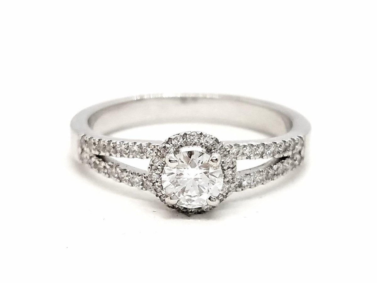Bague Solitaire Or blanc Diamant - Castafiore