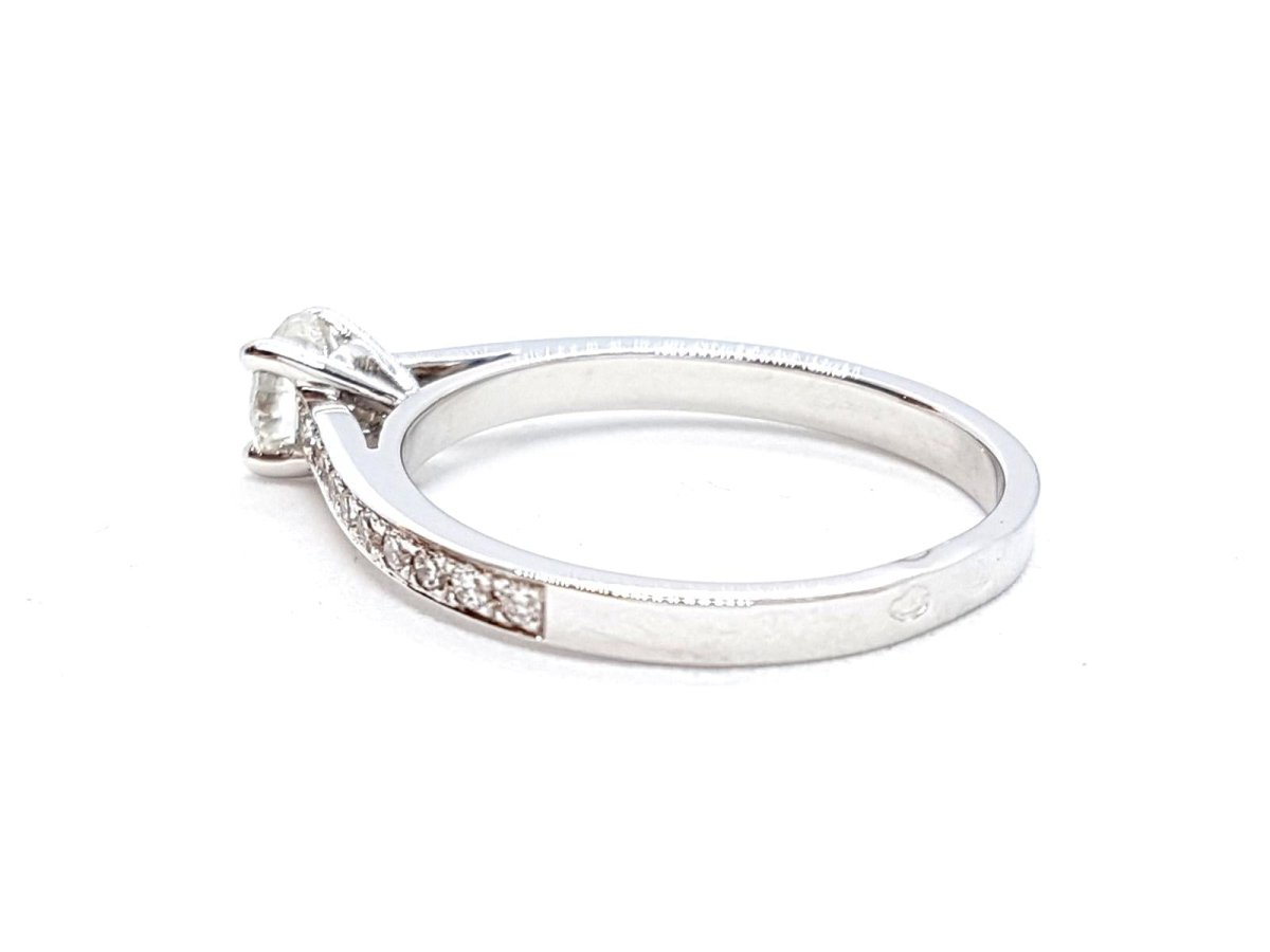 Bague Solitaire Or blanc Diamant - Castafiore