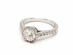 Bague Solitaire Or blanc Diamant - Castafiore