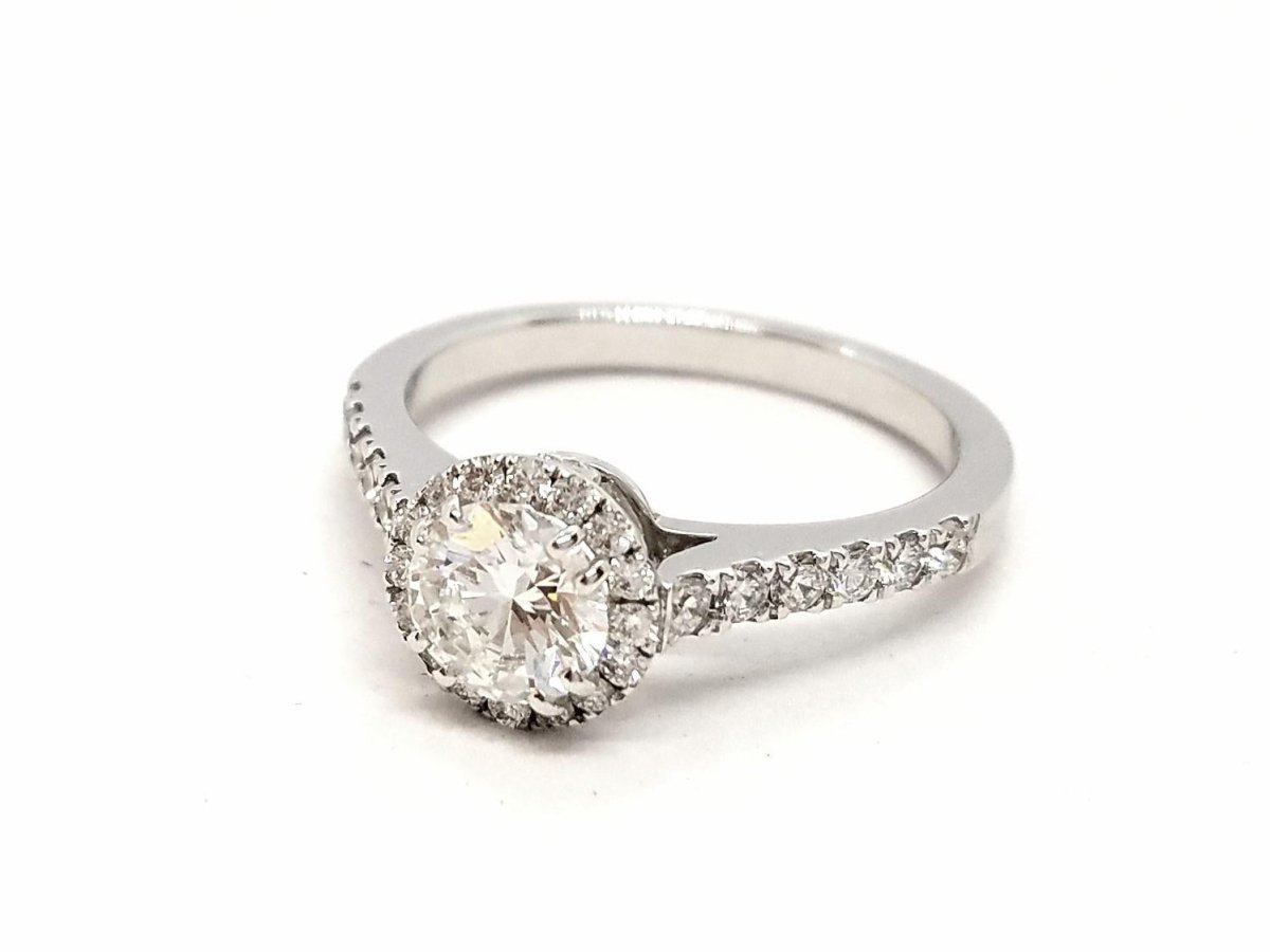 Bague Solitaire Or blanc Diamant - Castafiore