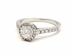Bague Solitaire Or blanc Diamant - Castafiore