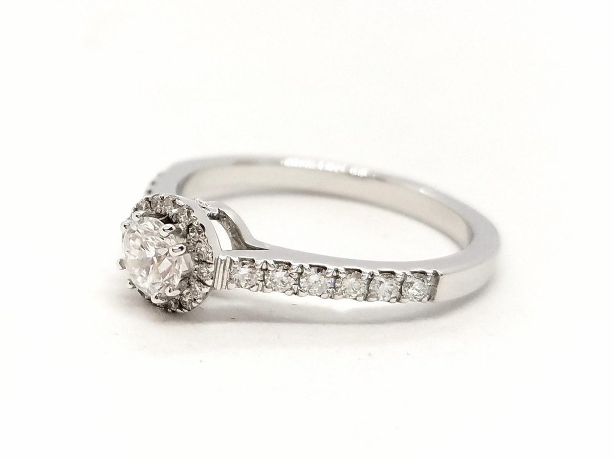 Bague Solitaire Or blanc Diamant - Castafiore
