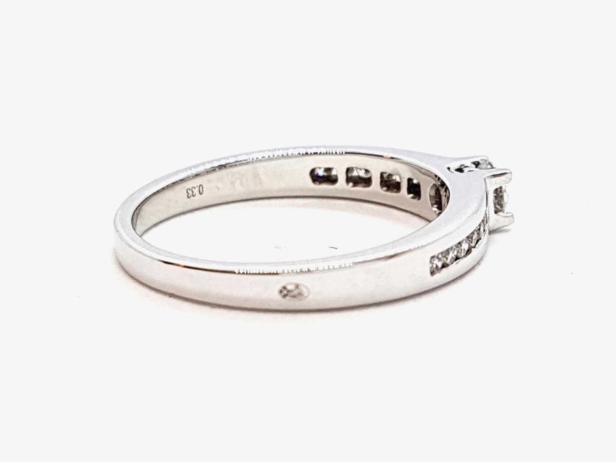 Bague Solitaire Or blanc Diamant - Castafiore