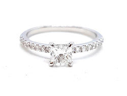 Bague Solitaire Or blanc Diamant - Castafiore