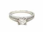 Bague Solitaire Or blanc Diamant - Castafiore