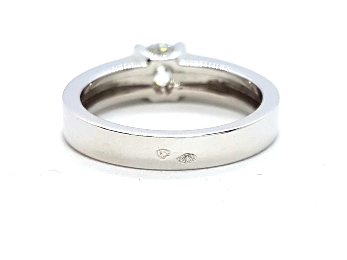 Bague Solitaire Or blanc Diamant - Castafiore