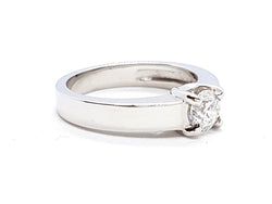 Bague Solitaire Or blanc Diamant - Castafiore