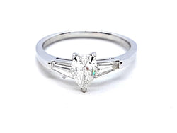 Bague Solitaire Or blanc Diamant - Castafiore