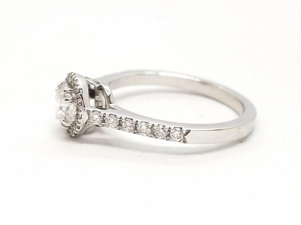 Bague Solitaire Or blanc Diamant - Castafiore