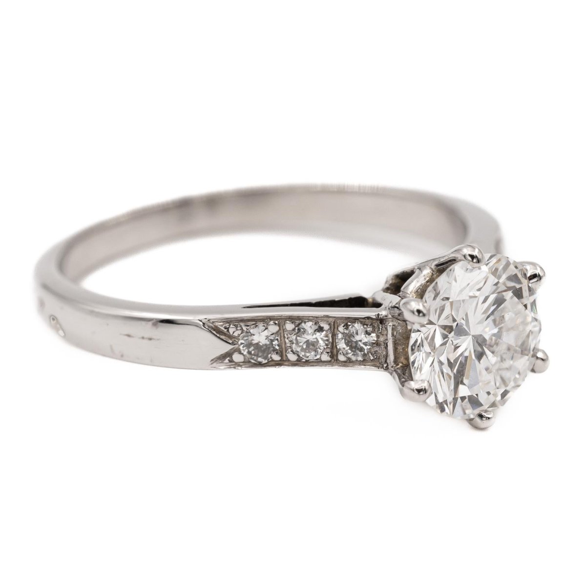 Bague Solitaire Or blanc Diamant - Castafiore