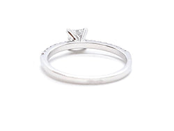 Bague Solitaire Or blanc Diamant - Castafiore