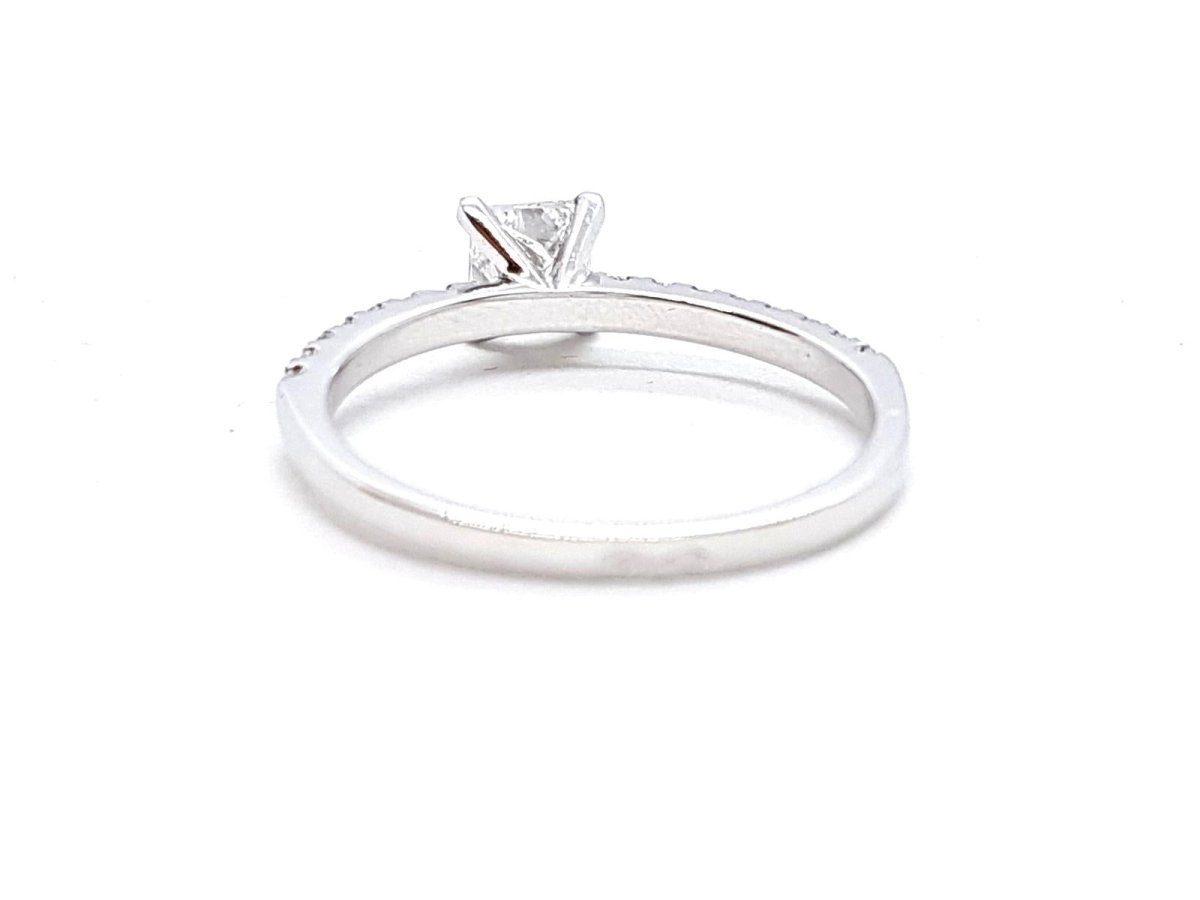 Bague Solitaire Or blanc Diamant - Castafiore