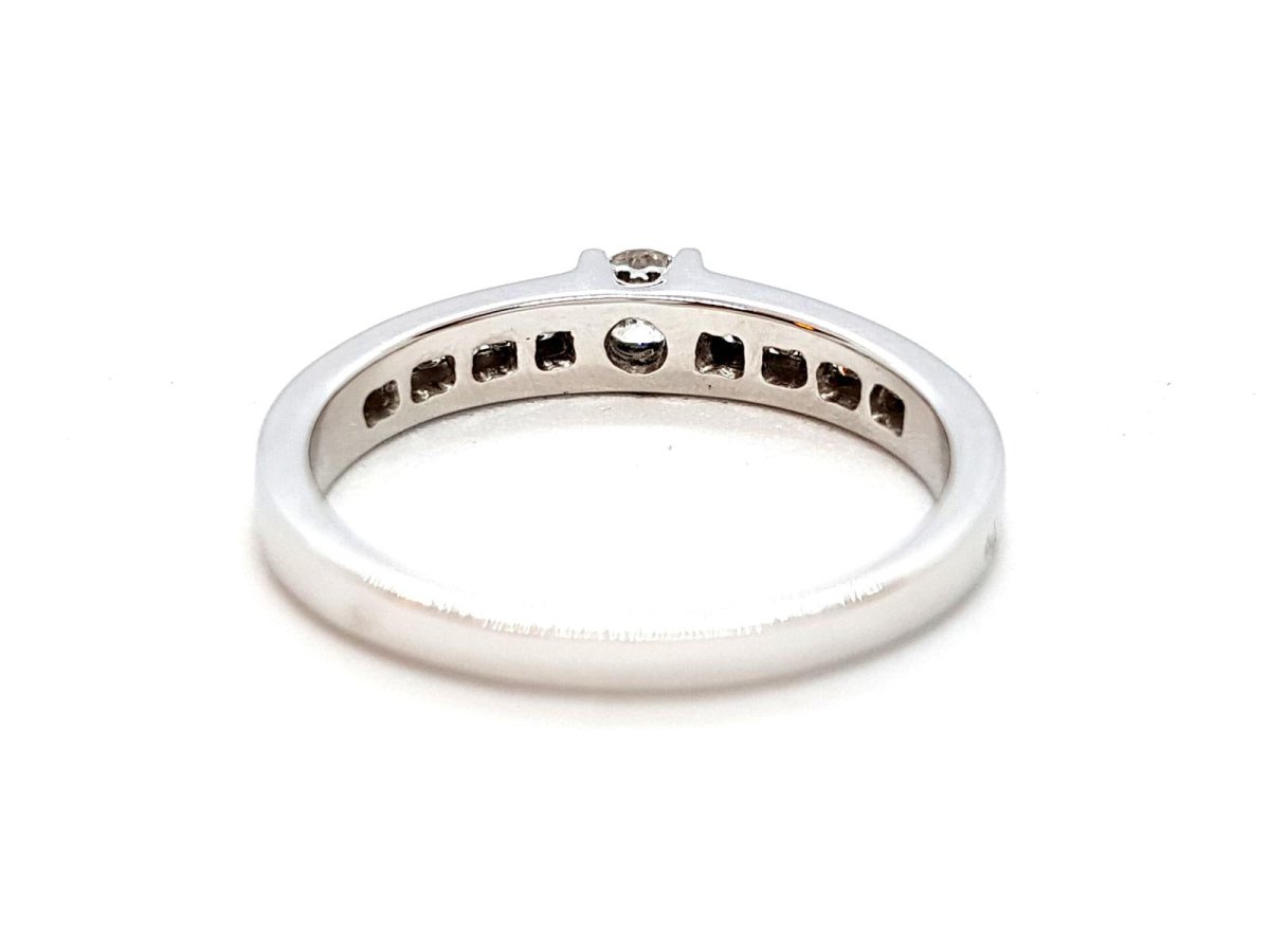 Bague Solitaire Or blanc Diamant - Castafiore