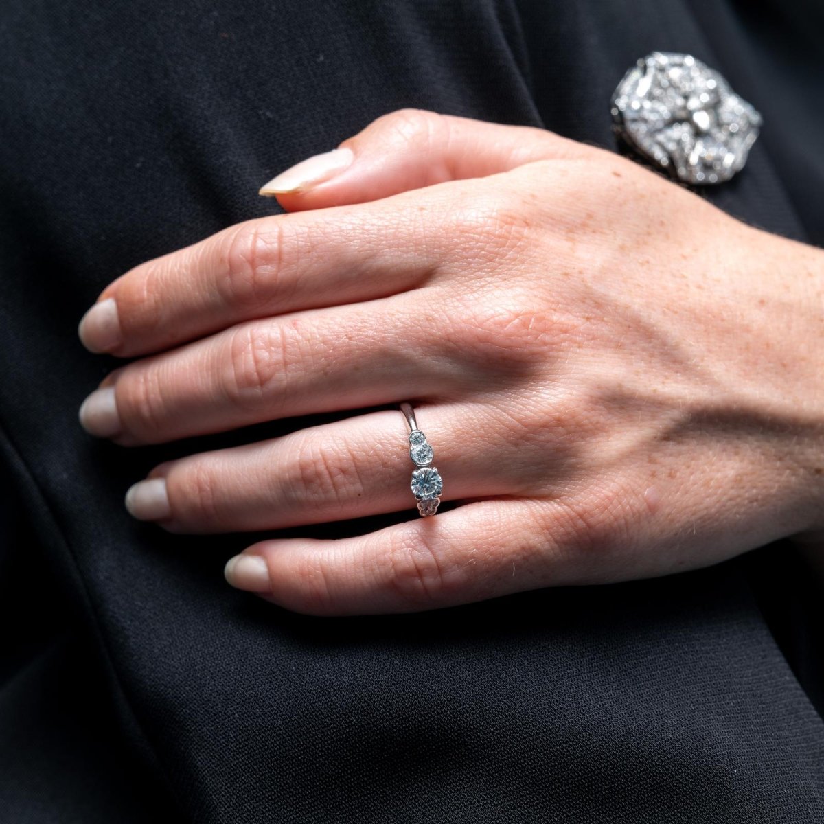 Bague Solitaire Or blanc Diamant - Castafiore