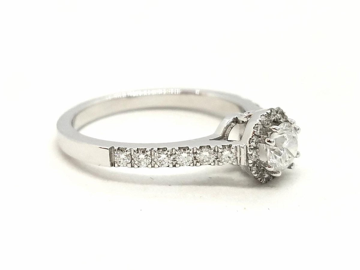 Bague Solitaire Or blanc Diamant - Castafiore