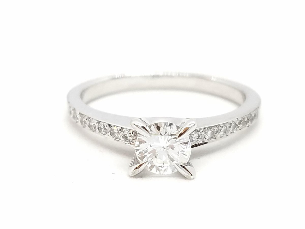 Bague Solitaire Or blanc Diamant - Castafiore