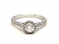 Bague Solitaire Or blanc Diamant - Castafiore