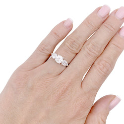 Bague Solitaire or blanc et diamant - Castafiore