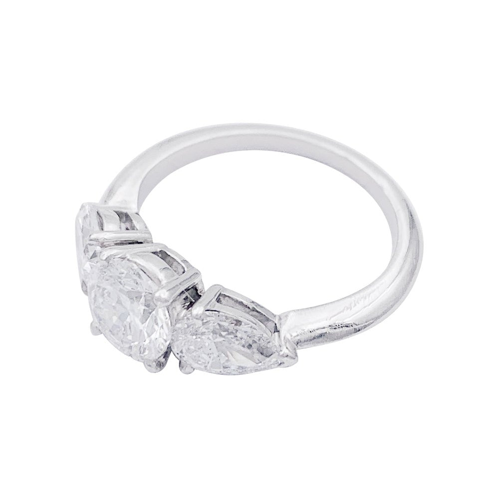 Bague Solitaire or blanc et diamant - Castafiore