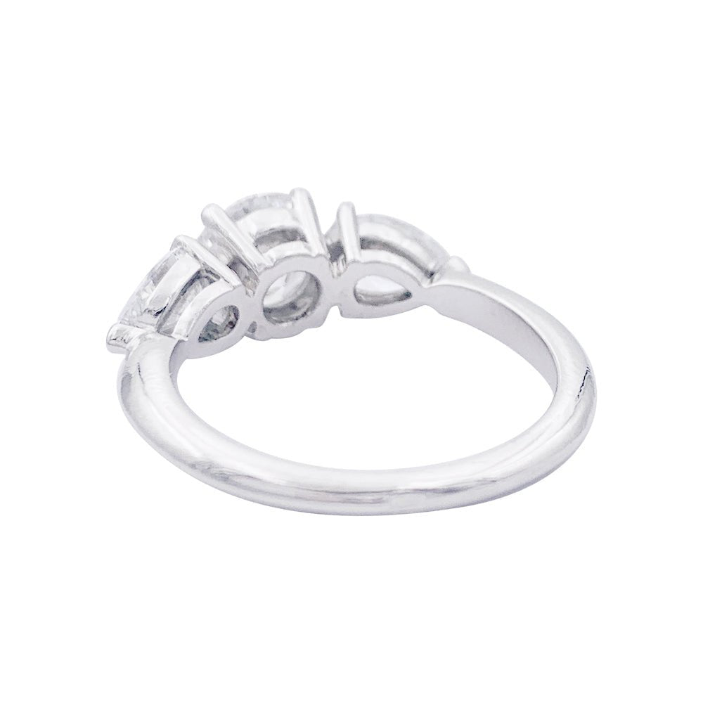 Bague Solitaire or blanc et diamant - Castafiore