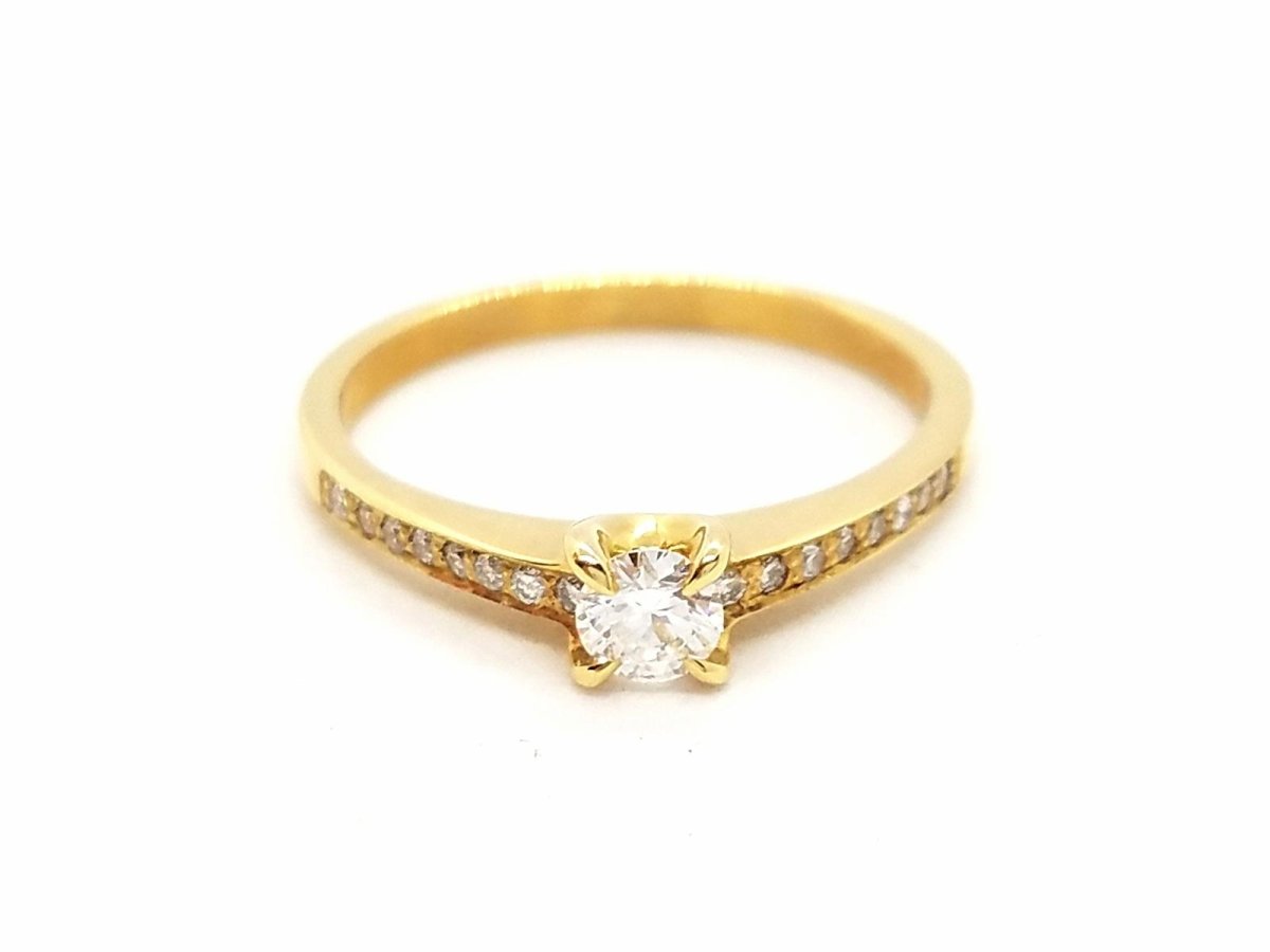 Bague Solitaire Or jaune Diamant - Castafiore