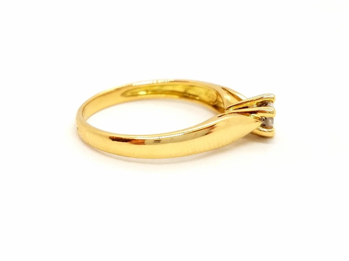 Bague Solitaire Or jaune Diamant - Castafiore