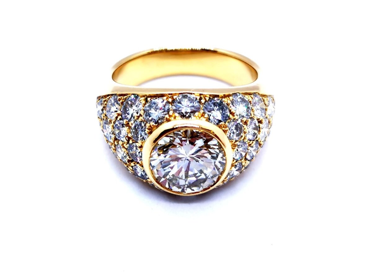 Bague Solitaire Or jaune Diamant - Castafiore