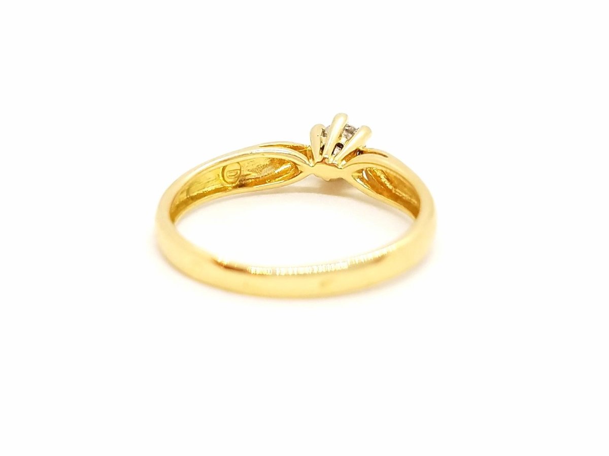 Bague Solitaire Or jaune Diamant - Castafiore