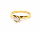 Bague Solitaire Or jaune Diamant - Castafiore