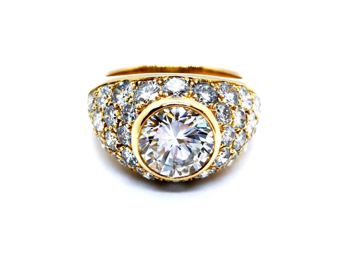 Bague Solitaire Or jaune Diamant - Castafiore