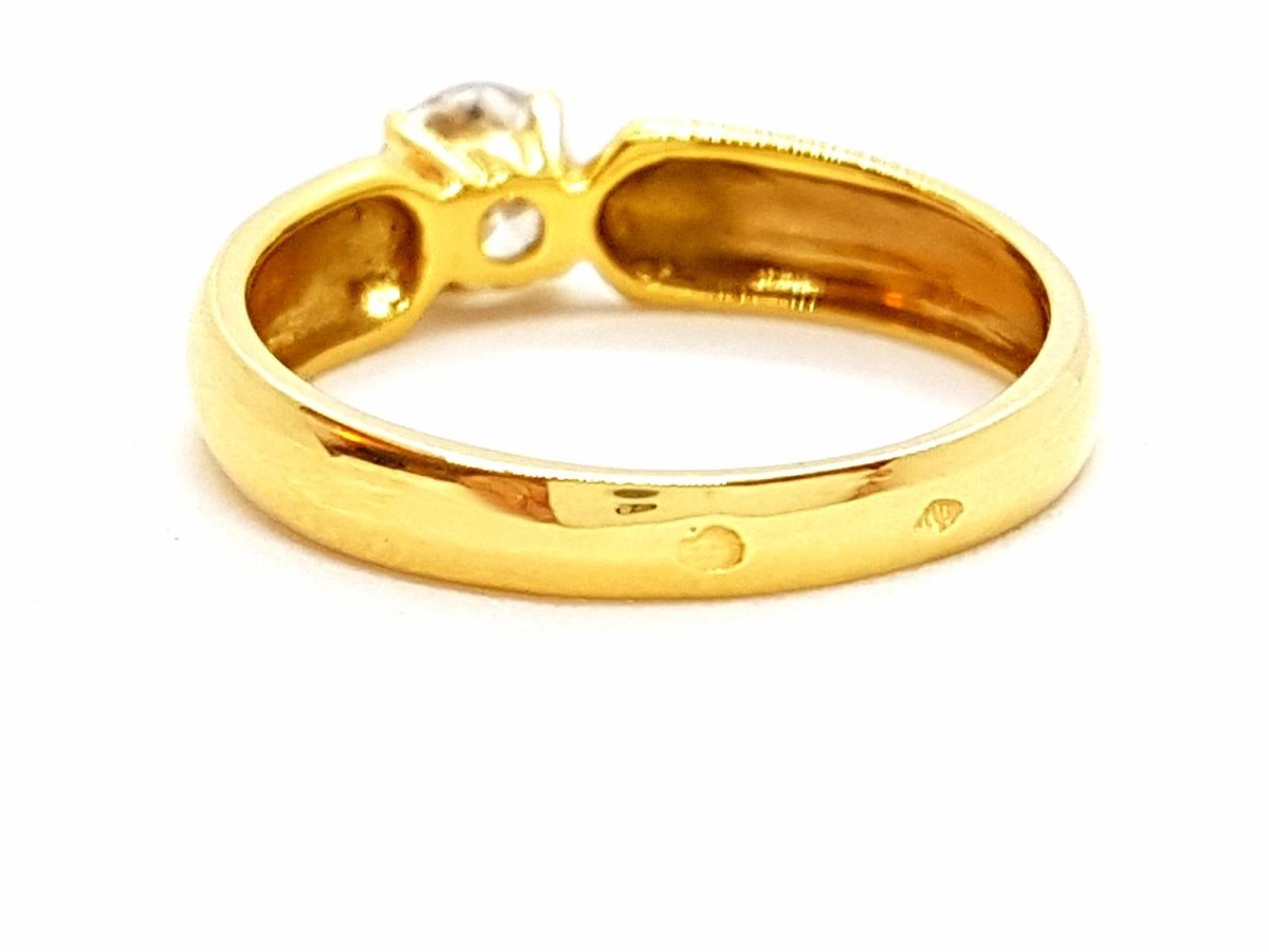 Bague Solitaire Or jaune Diamant - Castafiore