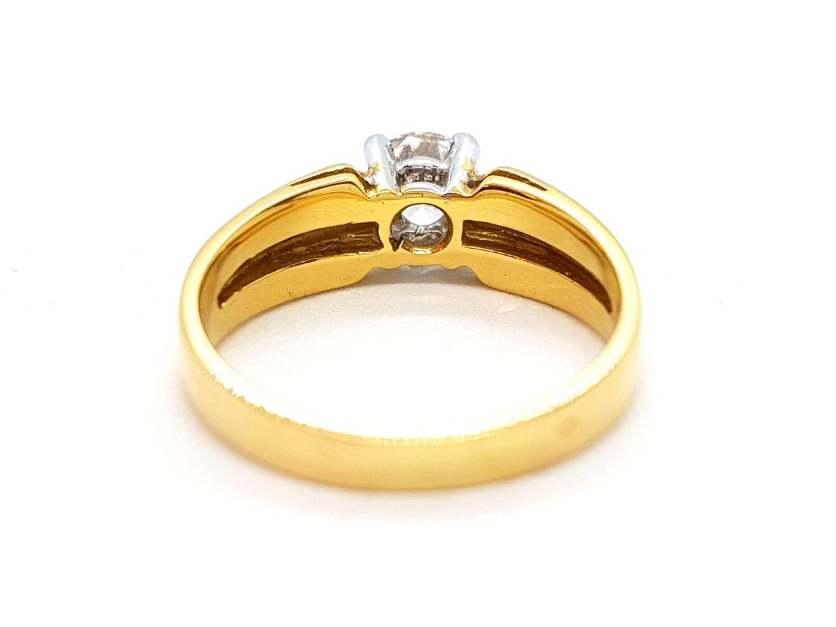 Bague Solitaire Or jaune Diamant - Castafiore