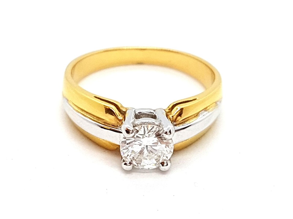 Bague Solitaire Or jaune Diamant - Castafiore