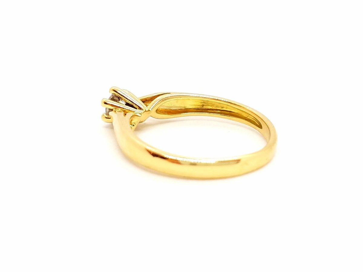 Bague Solitaire Or jaune Diamant - Castafiore