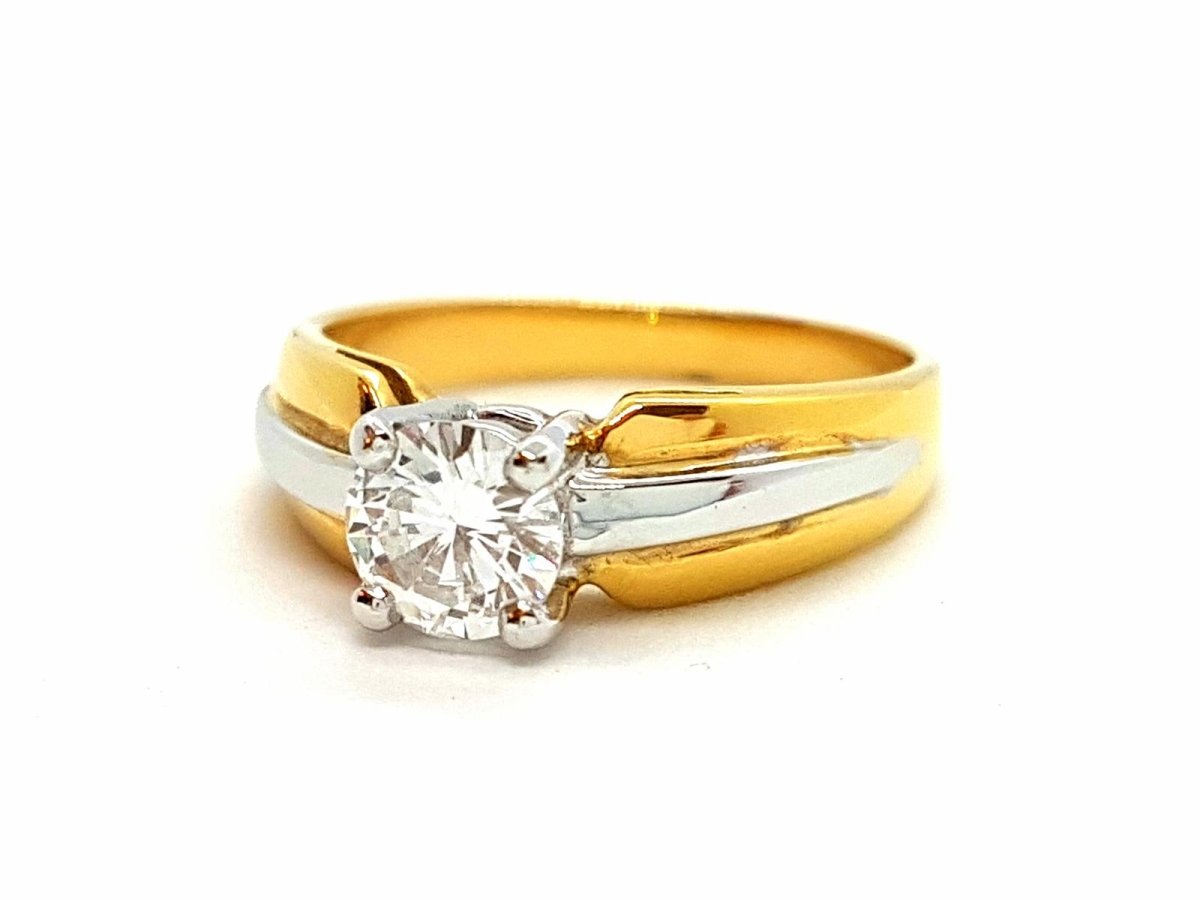 Bague Solitaire Or jaune Diamant - Castafiore