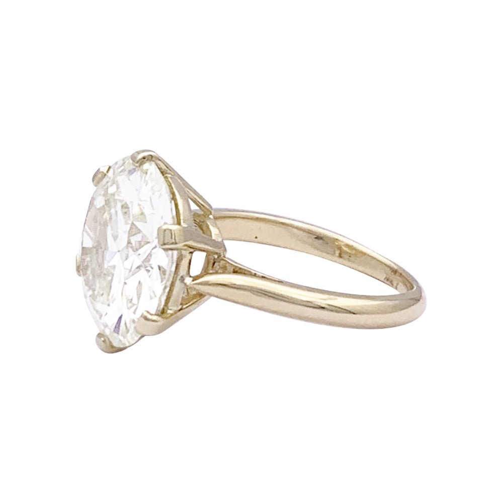 Bague solitaire, or jaune, diamant 7,59 carats. - Castafiore
