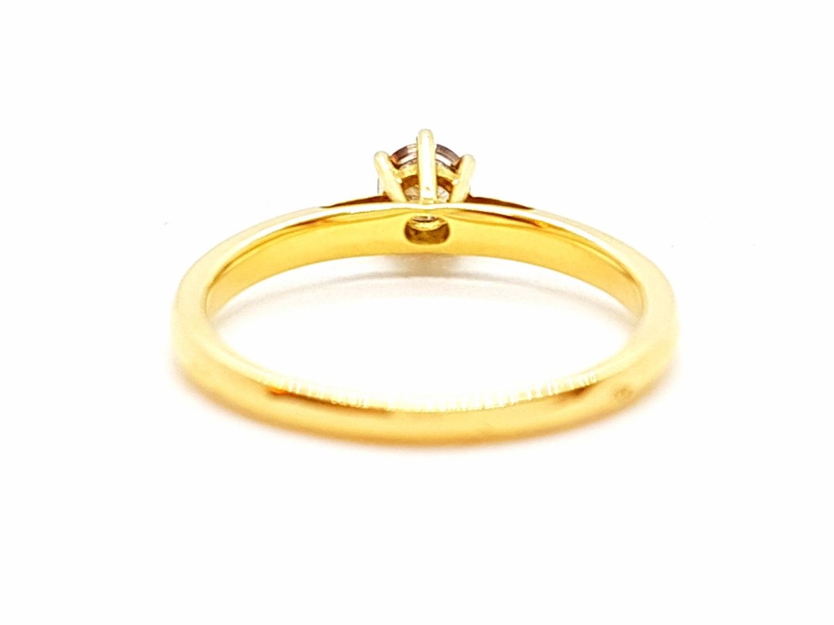 Bague Solitaire Or jaune Diamant - Castafiore