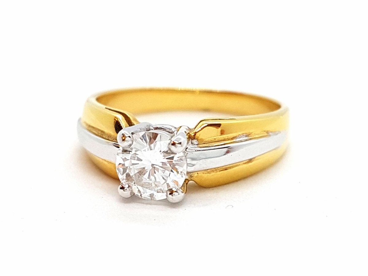 Bague Solitaire Or jaune Diamant - Castafiore
