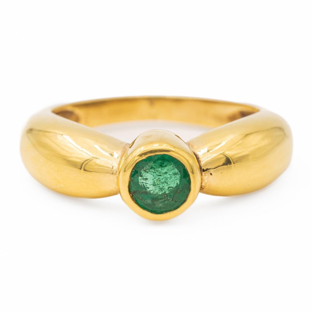 Bague Solitaire Or jaune Emeraude - Castafiore