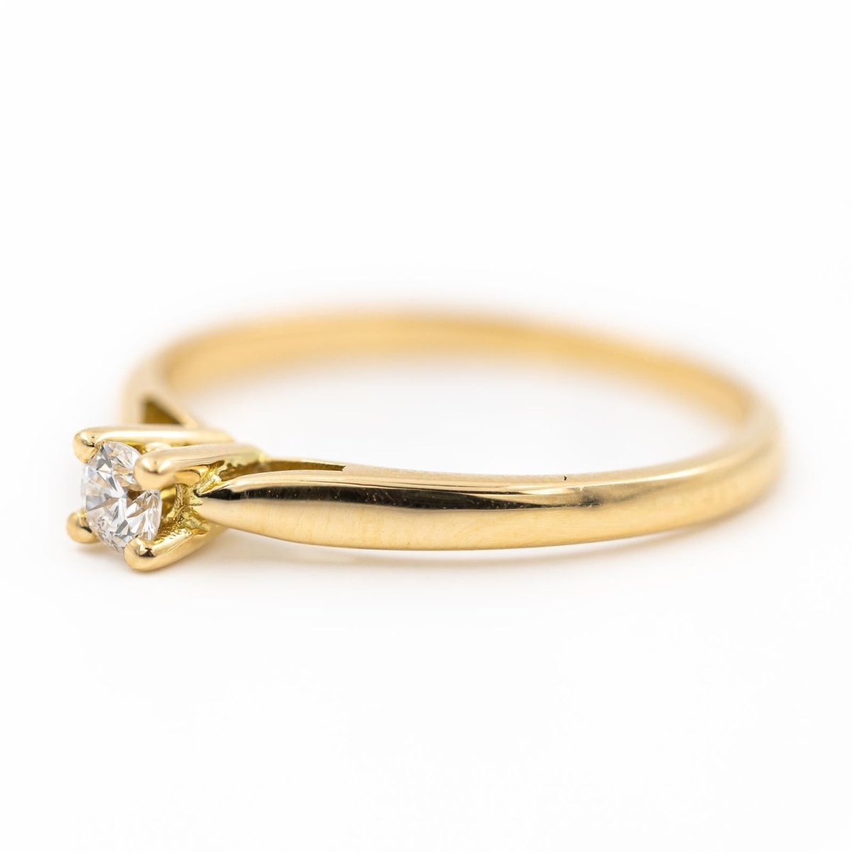 Bague Solitaire or jaune et diamant - Castafiore